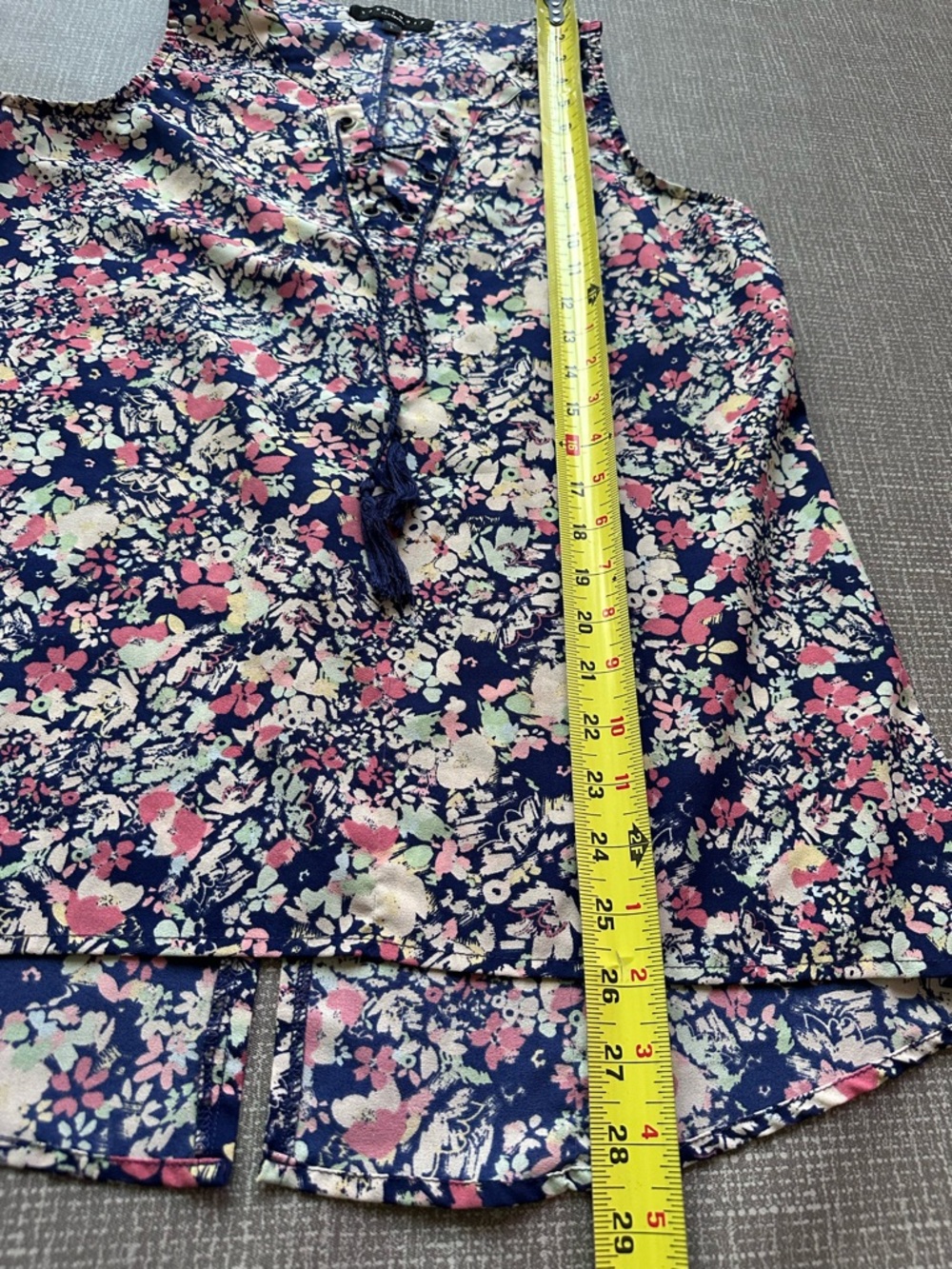 Sanctuary Navy Floral Tie-Front Sleeveless Camisole - Picture 10 of 12